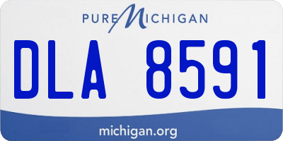 MI license plate DLA8591