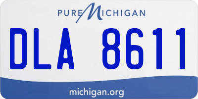 MI license plate DLA8611
