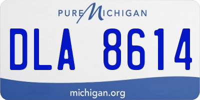 MI license plate DLA8614