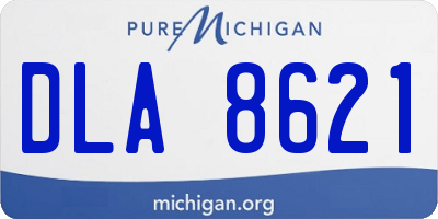 MI license plate DLA8621