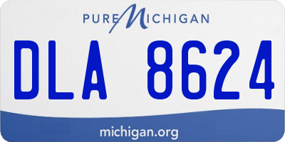 MI license plate DLA8624