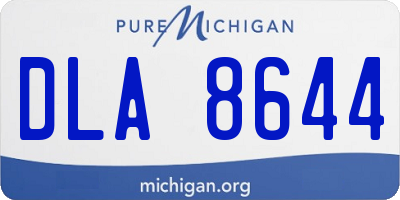 MI license plate DLA8644