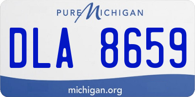 MI license plate DLA8659