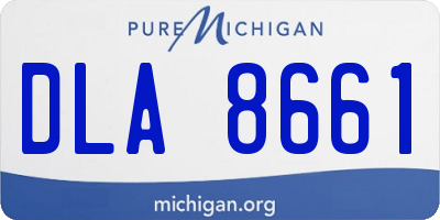 MI license plate DLA8661