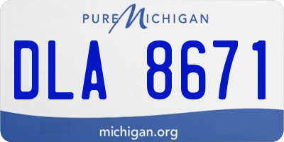 MI license plate DLA8671