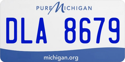 MI license plate DLA8679