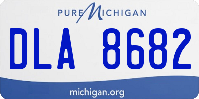 MI license plate DLA8682