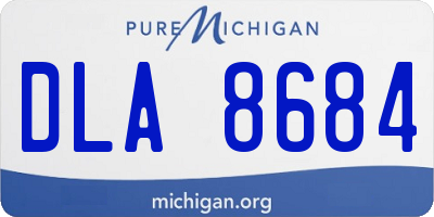 MI license plate DLA8684