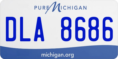 MI license plate DLA8686