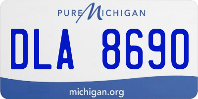 MI license plate DLA8690