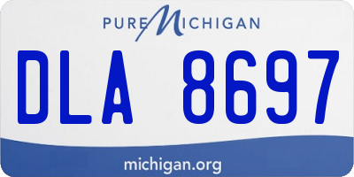 MI license plate DLA8697