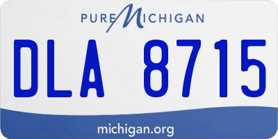 MI license plate DLA8715