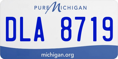 MI license plate DLA8719