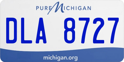 MI license plate DLA8727