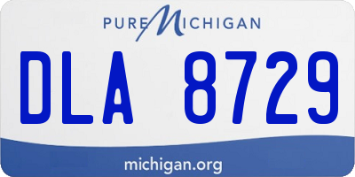 MI license plate DLA8729