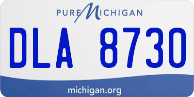 MI license plate DLA8730
