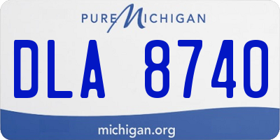 MI license plate DLA8740