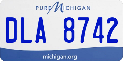 MI license plate DLA8742