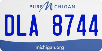 MI license plate DLA8744