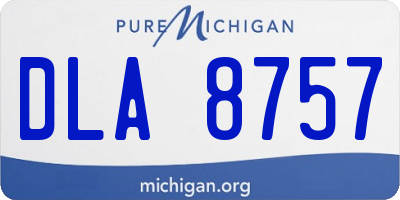 MI license plate DLA8757