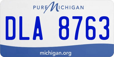 MI license plate DLA8763