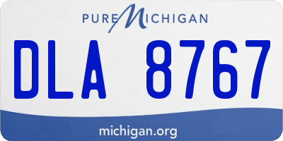 MI license plate DLA8767