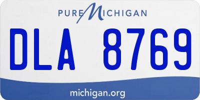 MI license plate DLA8769