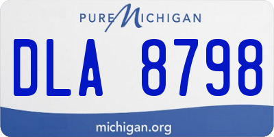MI license plate DLA8798