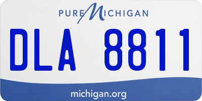 MI license plate DLA8811