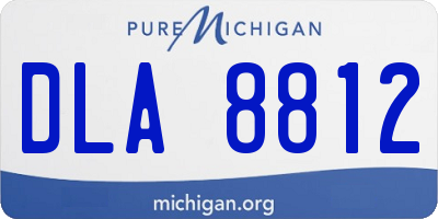 MI license plate DLA8812