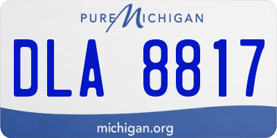 MI license plate DLA8817
