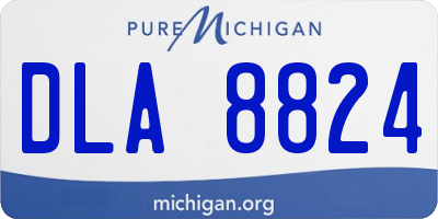 MI license plate DLA8824
