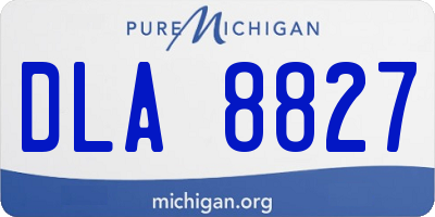 MI license plate DLA8827