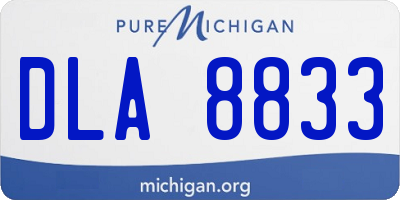 MI license plate DLA8833