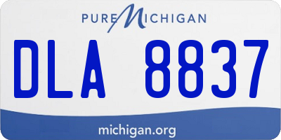 MI license plate DLA8837