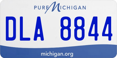 MI license plate DLA8844