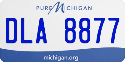 MI license plate DLA8877