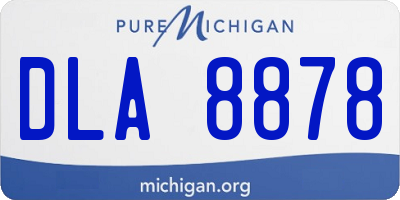 MI license plate DLA8878