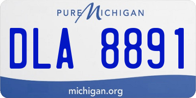 MI license plate DLA8891