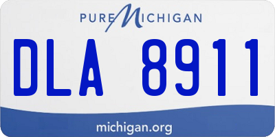 MI license plate DLA8911