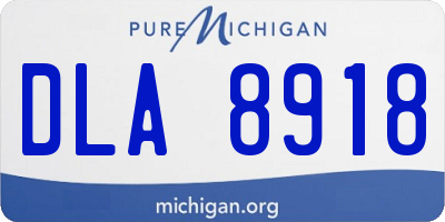 MI license plate DLA8918