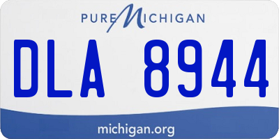 MI license plate DLA8944