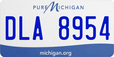 MI license plate DLA8954