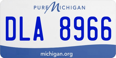 MI license plate DLA8966