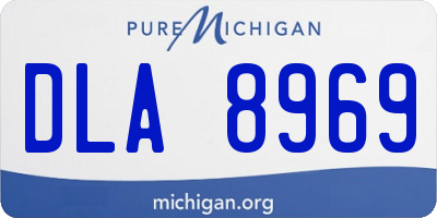 MI license plate DLA8969