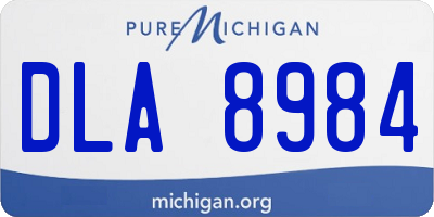 MI license plate DLA8984