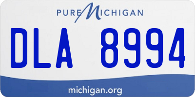 MI license plate DLA8994