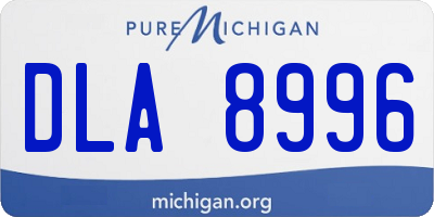 MI license plate DLA8996
