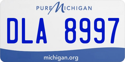 MI license plate DLA8997