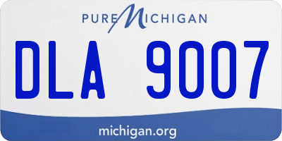 MI license plate DLA9007